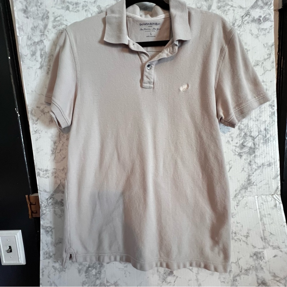 Men’s Banana Republic Polo Size‎ Large Grey